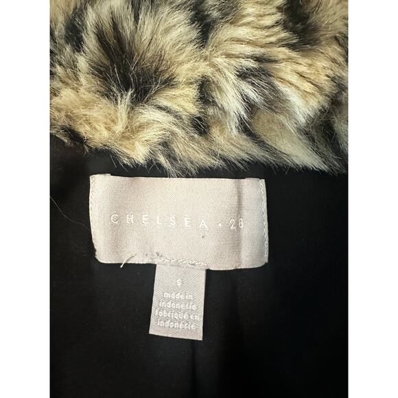 Nordstrom Chelsea 28 Faux leopard fur coat size Small - Picture 4 of 7